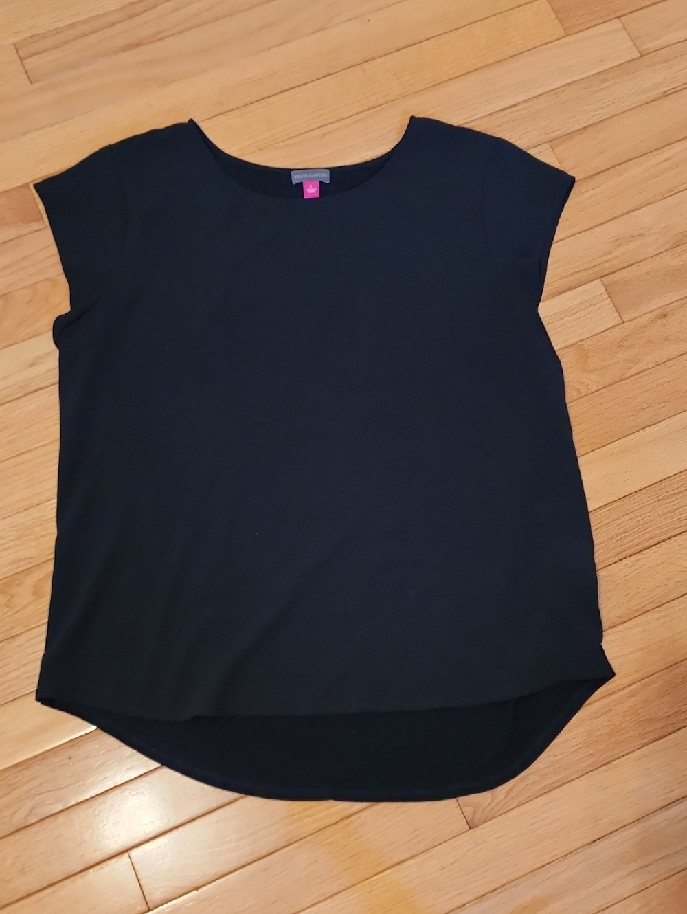 Vince Camuto Black Cap Sleeve Blouse